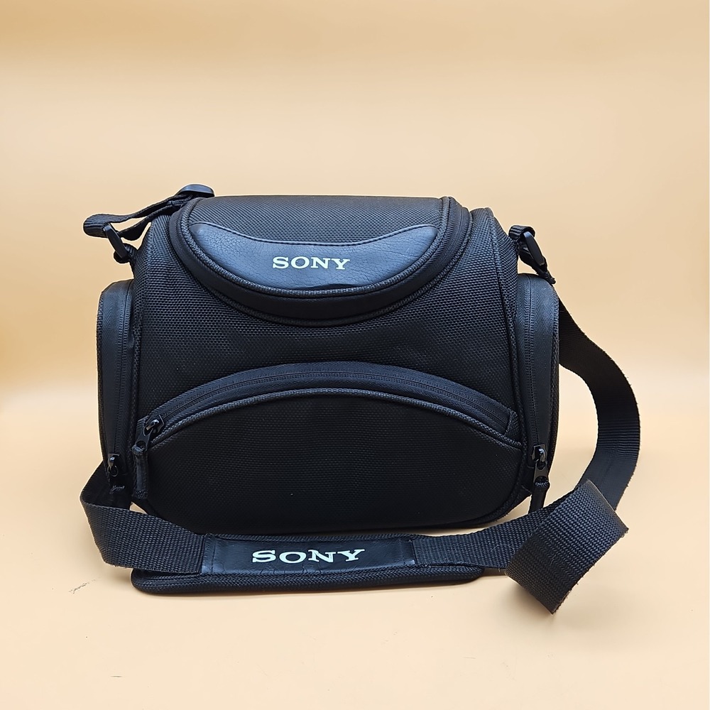 Sony Camcorder Camera Bag Padded Case w/ Shoulder Strap Genuine OEM - Black